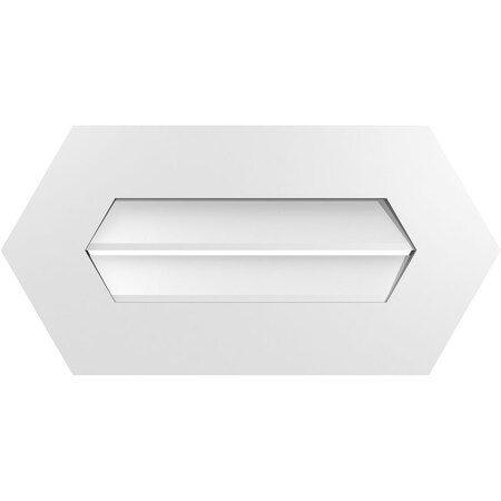 Ekena Millwork Half Round Surface Mount PVC Gable Vent: Functional, w/ 3-1/2"W x 1"P Standard Frame, 24"W x 12"H GVPHR24X1201SF